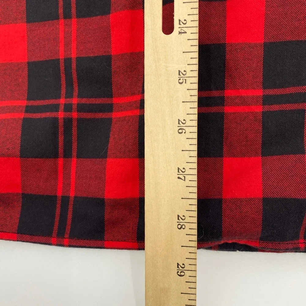 NEW Banana Republic Luxe Flannel‎ Shirt Mens Large Buffalo Plaid Untucked Rugged